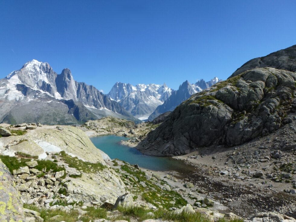 Refuge du Lac Blanc, Mont Blanc, Aiguilles rouges, Alpes, France