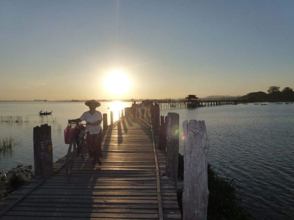 Pont U Bein, Amarapura, Myanmar, Birmanie