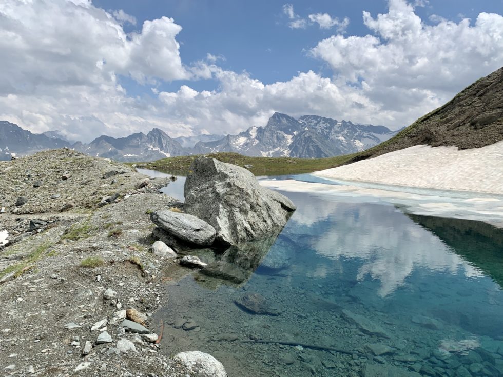 Lac de Morion, vers le refuge degli Angeli, Alpes, Vallée d'Aoste, Italie