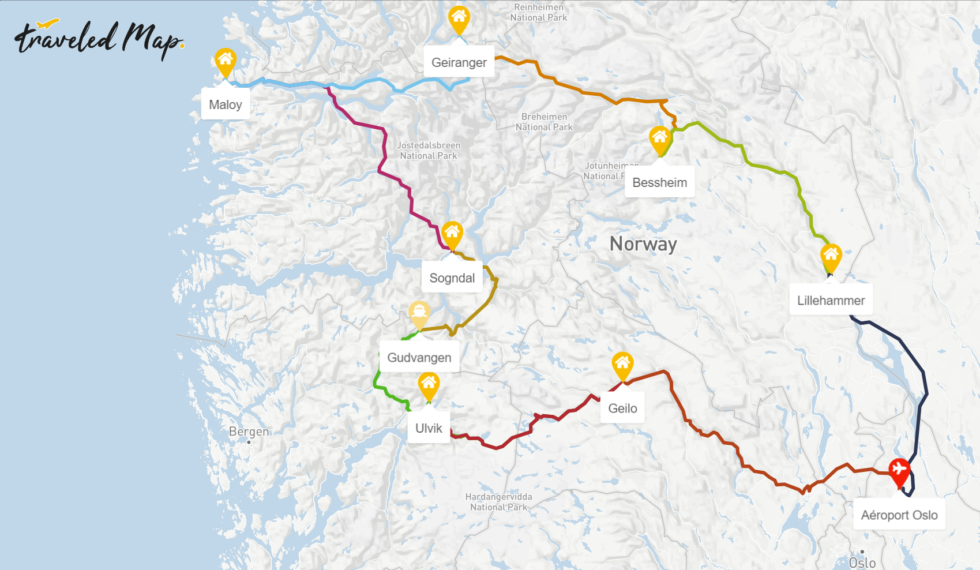 Itinéraire fjords, Norvège